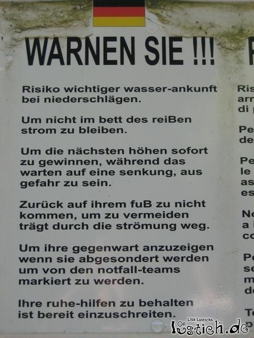 Interessante Warnung Interessante Warnung