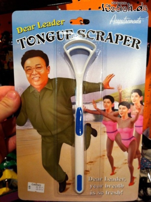 Kim Jong-il als Zungenreiniger